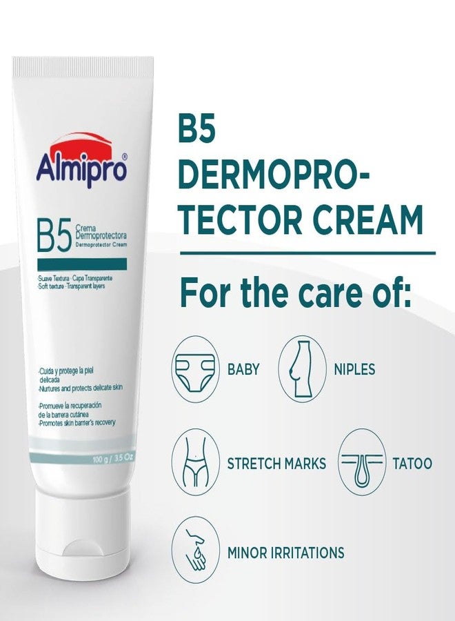 almipro B5 Dermo Protector cream. Moisturizing, repairing, protecting formula. Calendula and Cacay oil. Multi-Purpose Cream for Delicate Skin, Body, Hand Balm, Baby Safe. Soft & Clear texture. 3.5 oz - Image 5